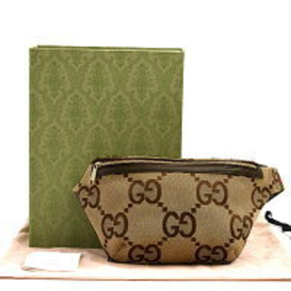Gucci Jumbo GG Body Bum Crossbody Belt Bag Belt Canvas Brown - Picture 10 of 10